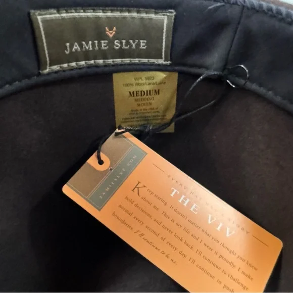 NEW Jamie Slye Wool Fedora Hat - The Viv In Brown Size  display picture 2